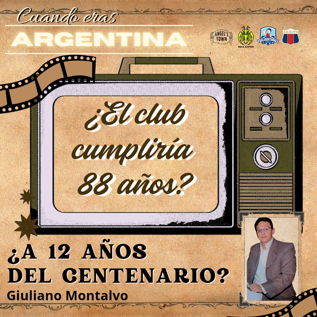 y dale Quito dale AKD (@ydalequitodale) on Twitter photo 🤯 SÍ como lo lees, <a href="/SDQuito_Oficial/">SD Quito Oficial</a> estaría a 12 años del CENTENARIO
😍Que lindo conversatorio se nos viene este viernes, tenemos el agrado de presentar a <a href="/GiuMontalvo/">Giul. Montalvo</a>, catedrático, admirador de la historia de la época romántica de la AKD
✍🏻Y una de sus investigaciones es 🤯 SÍ como lo lees, <a href="/SDQuito_Oficial/">SD Quito Oficial</a> estaría a 12 años del CENTENARIO
😍Que lindo conversatorio se nos viene este viernes, tenemos el agrado de presentar a <a href="/GiuMontalvo/">Giul. Montalvo</a>, catedrático, admirador de la historia de la época romántica de la AKD
✍🏻Y una de sus investigaciones es