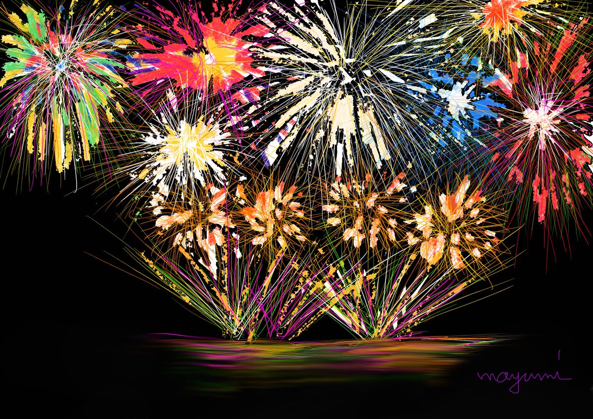 ma_totonousa358's tweet image. 【今日のイラスト】

花火

#イラスト
#花火