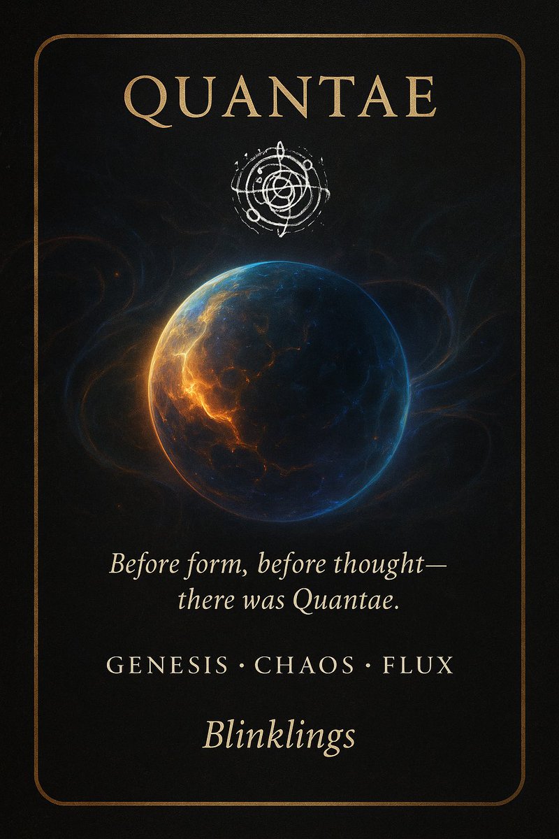 🌌✨ QUANTAE — the origin realm.
Before form, before thought—there was only chaos, flux, and the whisper of becoming.

The birthplace of the Blinklings.
The pulse of genesis.
The raw frequency of potential.

🔮 One realm, infinite futures.
#Zogari #RealmDrop #Eyedra #Quantae