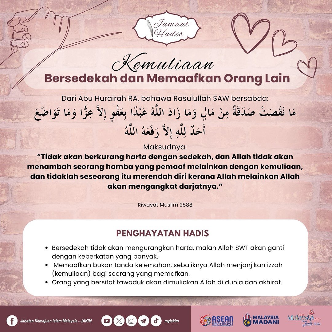 Kemuliaan Bersedekah dan Memaafkan Orang Lain