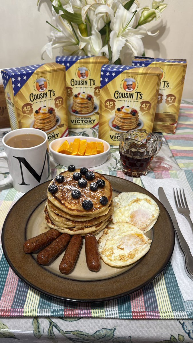Terrence K. Williams (@w_terrence) on Twitter photo BIG BEAUTIFUL BREAKFAST to celebrate the BIG BEAUTIFUL BILL
I have to get these to President <a href="/realDonaldTrump/">Donald J. Trump</a> he would love these Big Beautiful Pancakes
Go to 👉 CousinTs.com and grab some of my delicious Victory Pancakes!!!! BIG BEAUTIFUL BREAKFAST to celebrate the BIG BEAUTIFUL BILL
I have to get these to President <a href="/realDonaldTrump/">Donald J. Trump</a> he would love these Big Beautiful Pancakes
Go to 👉 CousinTs.com and grab some of my delicious Victory Pancakes!!!!