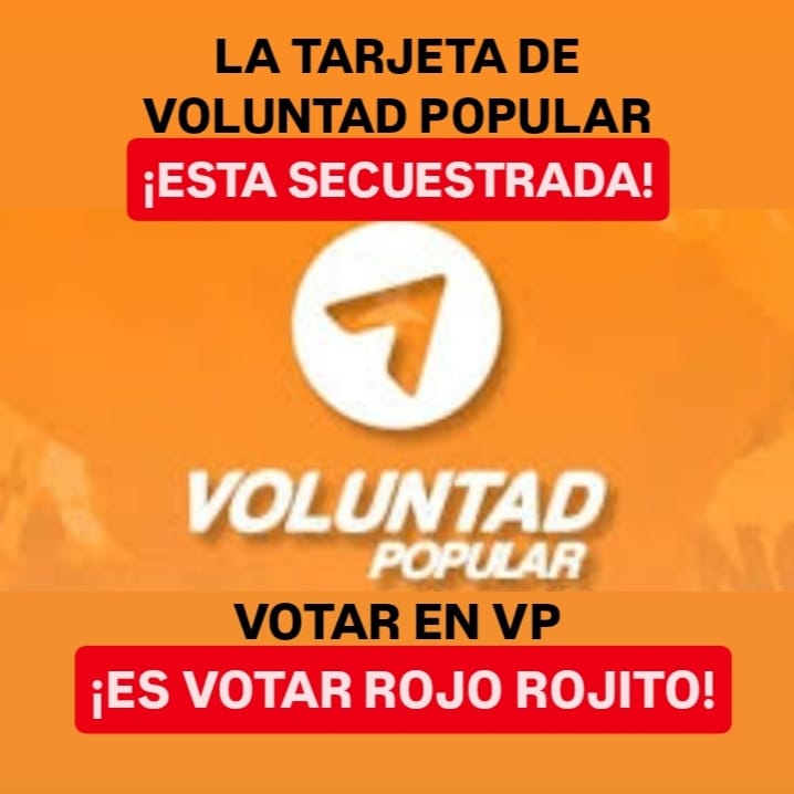 joelvelasquez66's tweet image. @la_patilla @diariolachayota @ElNacionalWeb @ILOVESAOFICIAL   @ElTequeno @eldiario @ReporteYa @AlbertoRodNews @DiarioAvance @EVTVMiami  Que quede bien claro nuestra tarjeta electoral esta secuestrada por el regimen