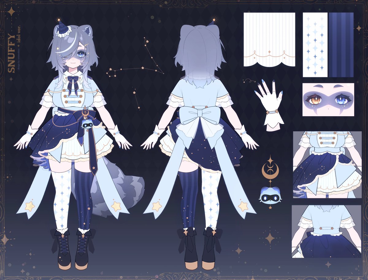 I designed an idol outfit for Snuffy! ⋆˙★ ˎˊ˗