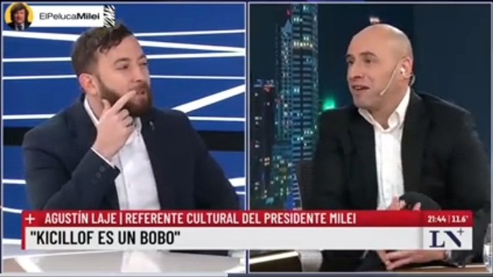 FLAT JOHN (@polariscoherent) on Twitter photo Laje : "kicillof es un bobo torpe idiota estupido ponele lo que vos quieras" y el pelado <a href="/trebuquero/">Esteban Trebucq</a> esta muy pesado , se mimetiza con el enano majul 🤣, " a mi me gustan mas las actitudes que las formas" jaja Laje : "kicillof es un bobo torpe idiota estupido ponele lo que vos quieras" y el pelado <a href="/trebuquero/">Esteban Trebucq</a> esta muy pesado , se mimetiza con el enano majul 🤣, " a mi me gustan mas las actitudes que las formas" jaja