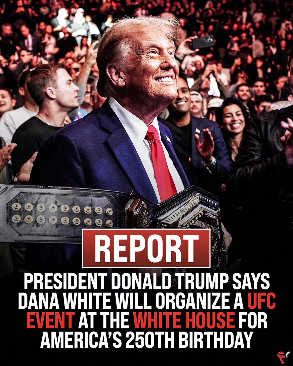 “We’re gonna have a UFC fight on the grounds of the White House... championship fight.” - Donald Trump 🇺🇸