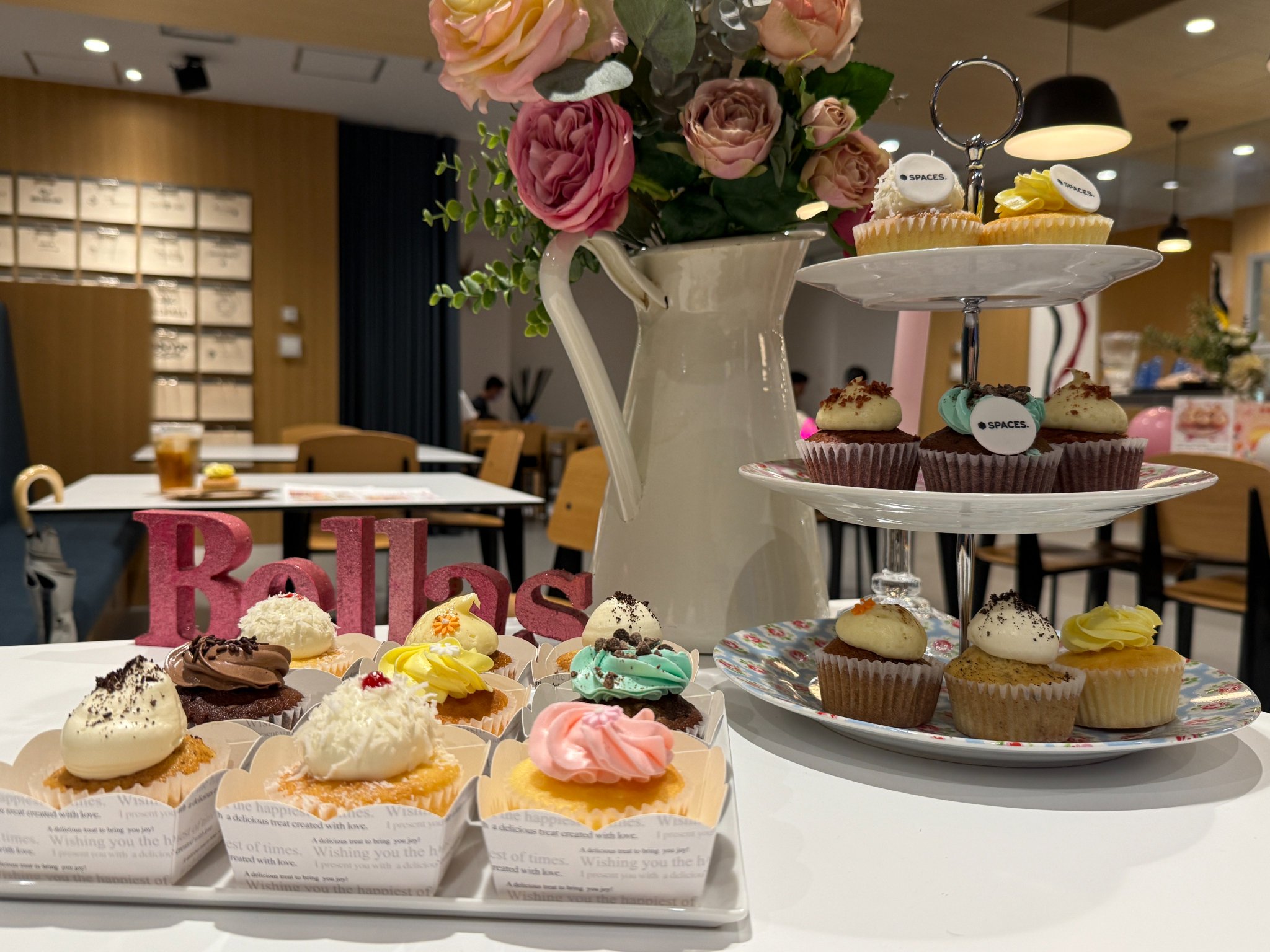 ピンク　うさ　ベルカチャン　カップケーキ　バッグチャーム　Bell＊Cafe ピンク うさ ベルカチャン カップケーキ バッグチャーム Bell＊Cafe