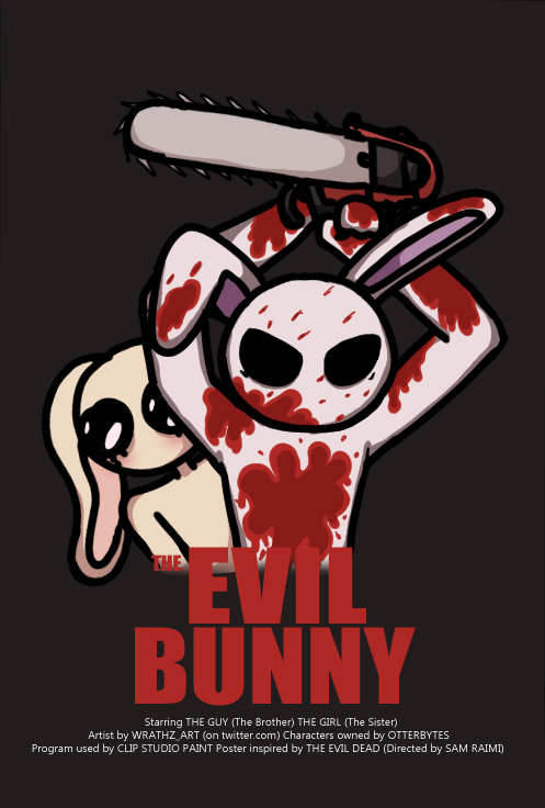 wrathz_art's tweet image. artfight ATTACK 1
warning: BLOOD.
.
.
.
.
.
.
.
.
.
.
.
.
.
.
.
.
.
.
.
.
.
.
.
.
.
.
.
.
.
.
.
.
.
.
.
.
.
.
.
.
.
.
.
.
.
.
.
.
.
THE EVIL BUNNY
(Poster inspired by Sam Raimi's EVIL DEAD)