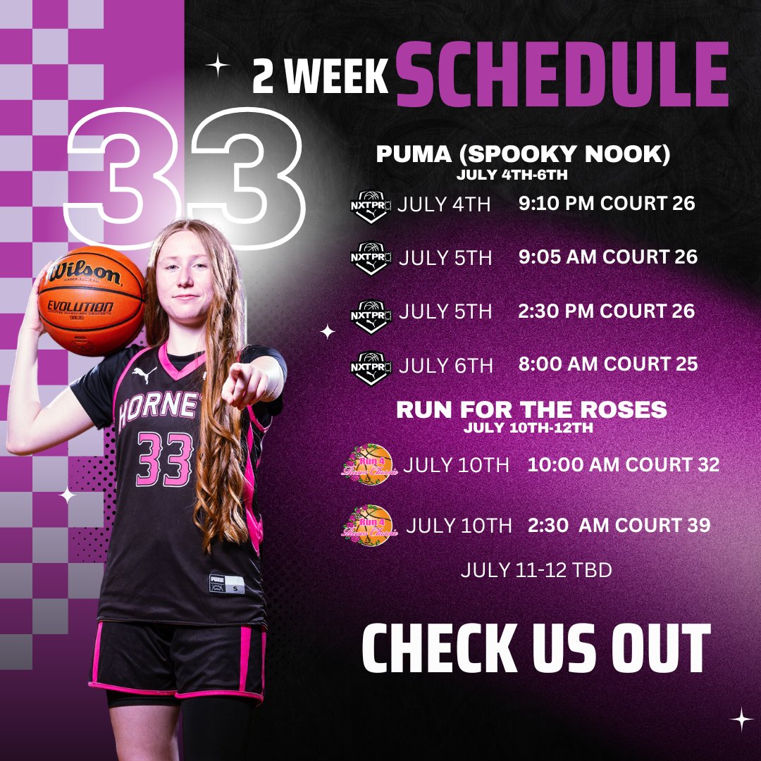 Aubrianna Paiz (@aubriannapaiz) on Twitter photo Come check out <a href="/vaelitehornets/">Va Lady Elite Hornets Nxtpro🏀</a> This weekend july 4-6th at <a href="/NookBasketball/">SpookyNookBasketball</a> then off to #runfortheroses 10-12th Come check out <a href="/vaelitehornets/">Va Lady Elite Hornets Nxtpro🏀</a> This weekend july 4-6th at <a href="/NookBasketball/">SpookyNookBasketball</a> then off to #runfortheroses 10-12th