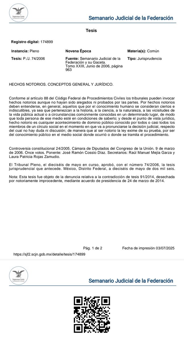paulinovka's tweet photo. Por la irresponsabilidad del Consejo de la Judicatura de la Ciudad de México, al no publicar los acuerdos de suspensión de términos procesales, les recuerdo la figura de los Hechos Notorios, colegas abogadxs.
Ante la imposición y la cerrazón, que impere la razón. https://t.co/49v97uKGmh