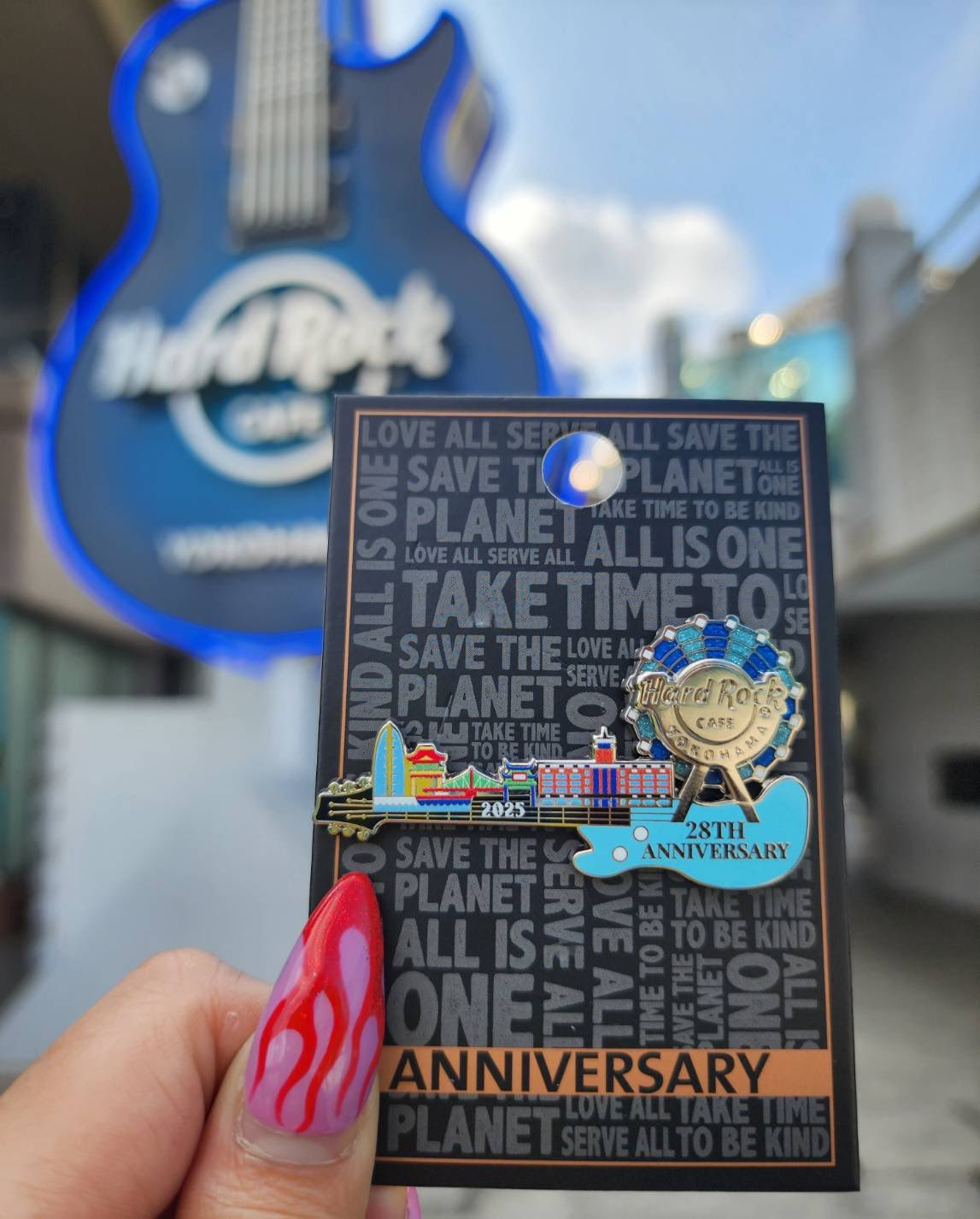 ハードロックカフェ横浜　7周年アニバーサリー　スターリングシルバーピン 横浜店限定 : YOKOHAMA 25th Anniv. Pin-Steering Wheel | Hard