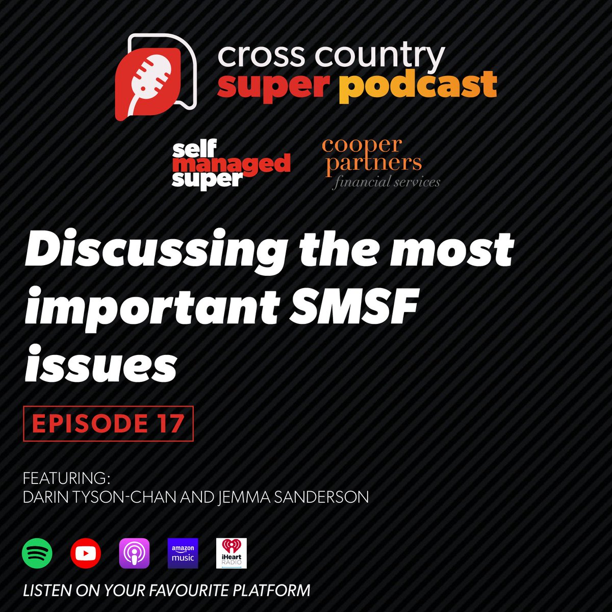 #CrossCountrySuperPodcast: 🎙️ 🎉 Episode 17 Released! 

In this episode, publisher and editor of <a href="/smsmagazine/">SMS Magazine</a>  <a href="/DTCsmsf/">Darin Tyson-Chan</a> and Cooper Partners director <a href="/JemmaSanderson/">Jemma Sanderson</a> begin a two part series highlighting the Merchant case and its implications for SMSFs. 

📺 Watch the full episode