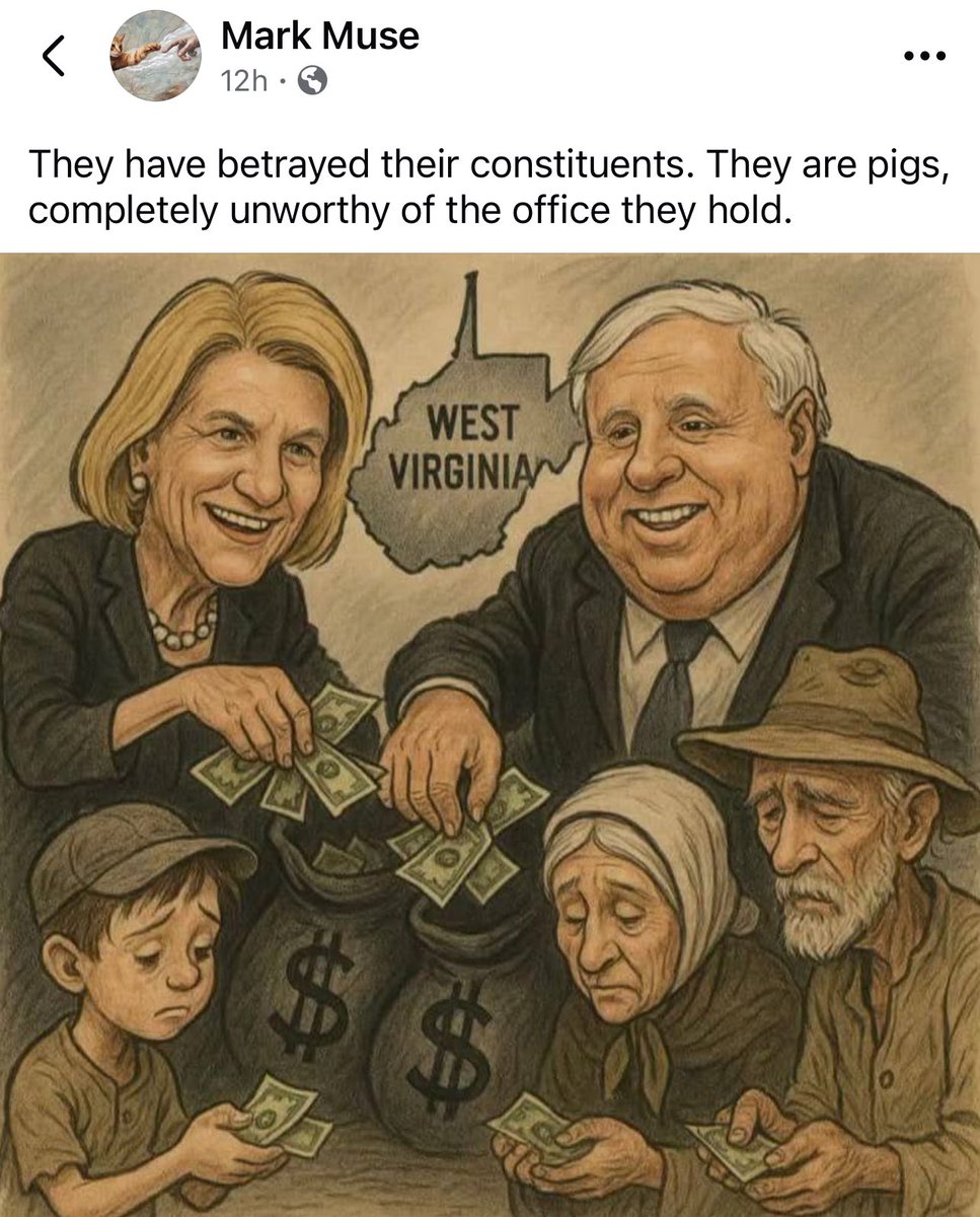Morsan's tweet photo. @JimJustice_WV I'm seriously disappointed. West Virginians deserve better. Shame on you. https://t.co/LlEbEGzqtB