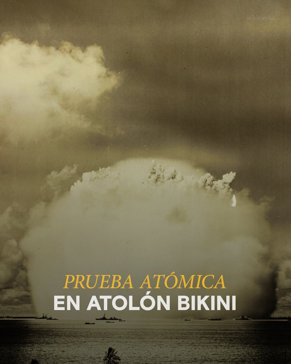 #HoyEnLaHistoria En 1956, Estados Unidos detonaba la bomba atómica Apache en el atolón Bikini.