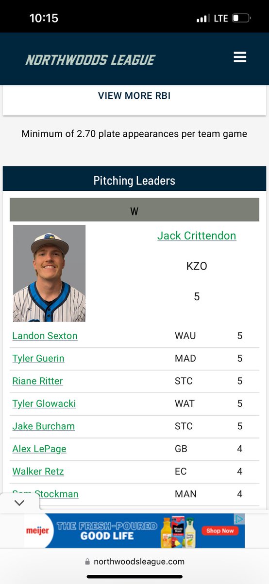 KVCC Baseball (@kvcc_baseball) on Twitter photo <a href="/jack_crittendon/">Jack Crittendon</a> keep doing what your doing! Our very own Cougar is leading the Northwood league in wins <a href="/KzooGrowlers/">Kalamazoo Growlers</a> <a href="/jack_crittendon/">Jack Crittendon</a> keep doing what your doing! Our very own Cougar is leading the Northwood league in wins <a href="/KzooGrowlers/">Kalamazoo Growlers</a>