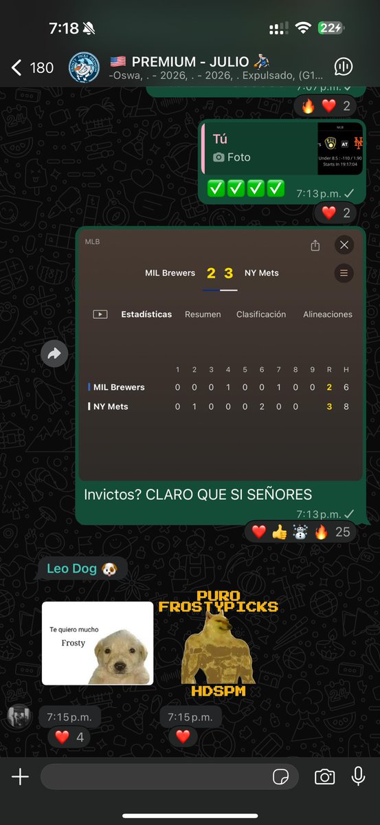 Frosty701's tweet image. ¿Récord perfecto en el Premium 🌟? 

RECORD PERFECTO EN EL PREMIUM ✅✅✅

Se les dijo señores, o ganamos juntos o les toca ver desde las gradas NO HAY MÁS ✌️☃️

A COBRARRRRRR ⚾️