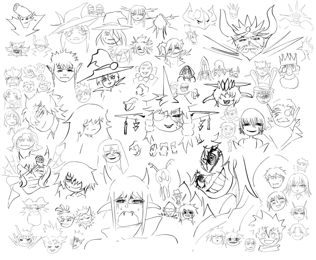 Felt like drawing a chibi collage of Ramia-Yana’s full cast.