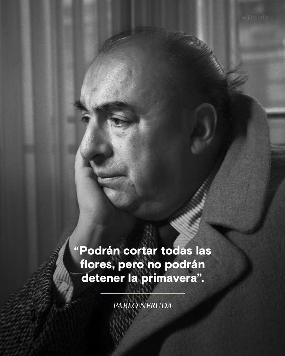 #HoyEnLaHistoria En 1904, nacía Pablo Neruda, una de las voces más influyentes de la poesía en lengua española.