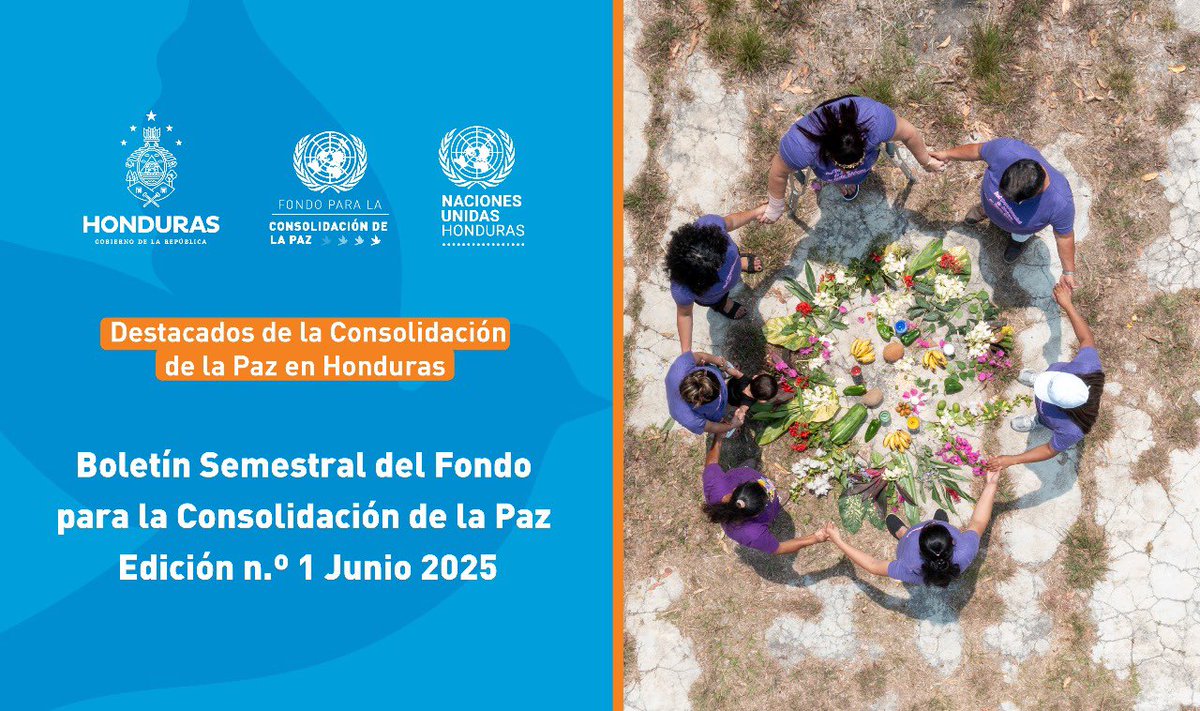ONU Honduras (@onuhonduras) on Twitter photo 🕊#JuevesDePaz
Celebramos los avances de 🇭🇳 en la consolidación de la paz. <a href="/UNPeacebuilding/">United Nations Peacebuilding</a>
Historias de éxito, arte, juventud, justicia y cohesión social: así se construye una cultura de paz en 🇭🇳
📰 Conoce más en el boletín semestral aquí 👉 bit.ly/3ZXnquU 🕊#JuevesDePaz
Celebramos los avances de 🇭🇳 en la consolidación de la paz. <a href="/UNPeacebuilding/">United Nations Peacebuilding</a>
Historias de éxito, arte, juventud, justicia y cohesión social: así se construye una cultura de paz en 🇭🇳
📰 Conoce más en el boletín semestral aquí 👉 bit.ly/3ZXnquU