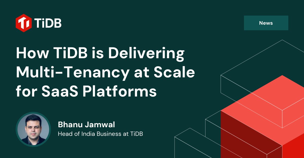 SaaS platforms need multi-tenancy at scale - without the ops overhead. 🏗️

Learn how TiDB makes it possible with distributed SQL in this new <a href="/ET_CIO/">ET CIO</a> feature:
👉 cio.economictimes.indiatimes.com/news/brand-sol…

#SaaS #Multitenancy #TiDB #DistributedSQL #Scalability