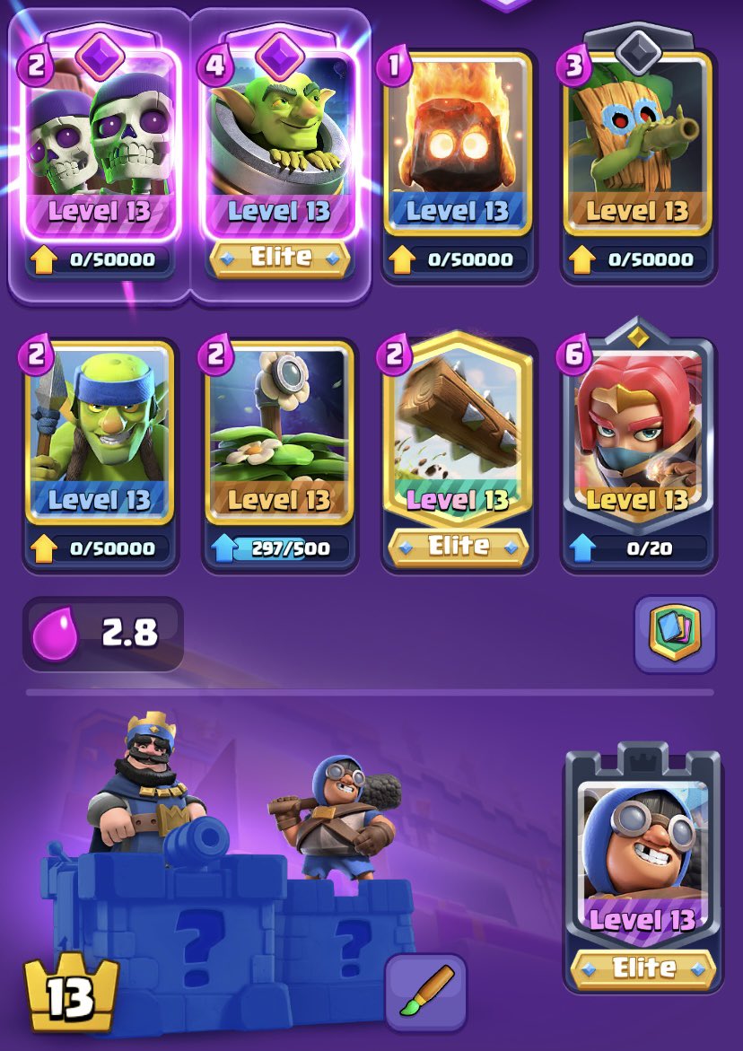 Mortar_CR's tweet image. Attention Mortar Maniacs I would like to announce that I’m done using Sneaky Golem as I have found a new Mortar deck that you will win every game with
You could probably swap Evo WB for Evo Dart Goblin but I sadly don’t have that evo yet so I’m not sure how much better it is
