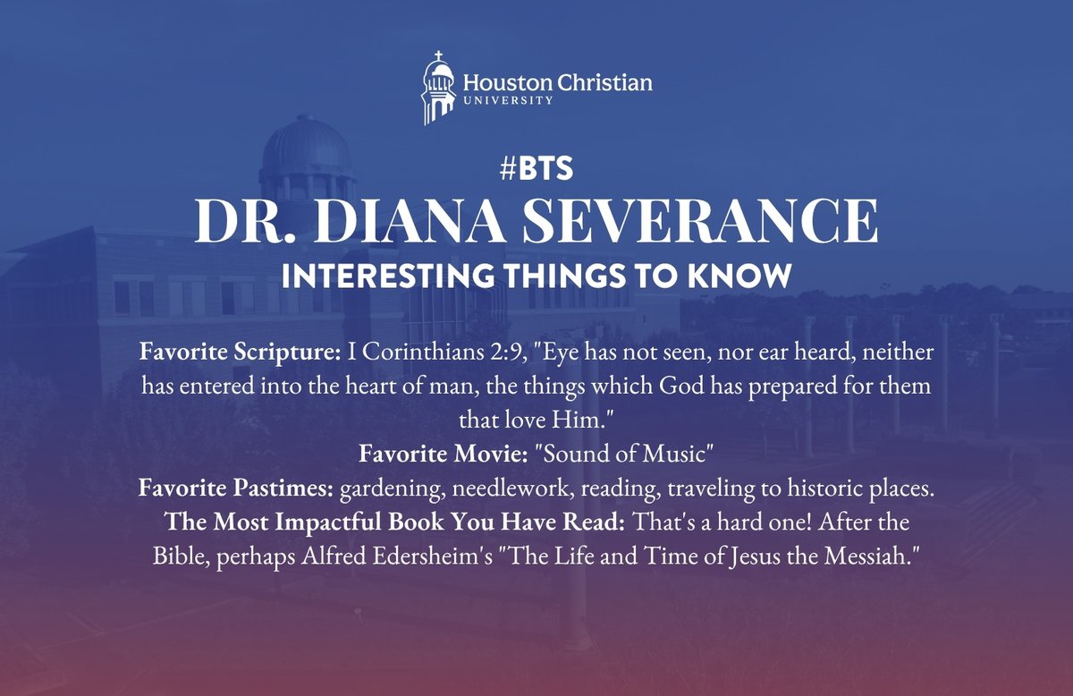 Dr. Diana Severance, Director of HCU’s Dunham Bible Museum, grew up in Houston and graduated from Rice. Inspired by a news story on HCU’s Bible collection, she joined as curator and later helped design the museum. She loves sharing the Bible’s history with visitors.