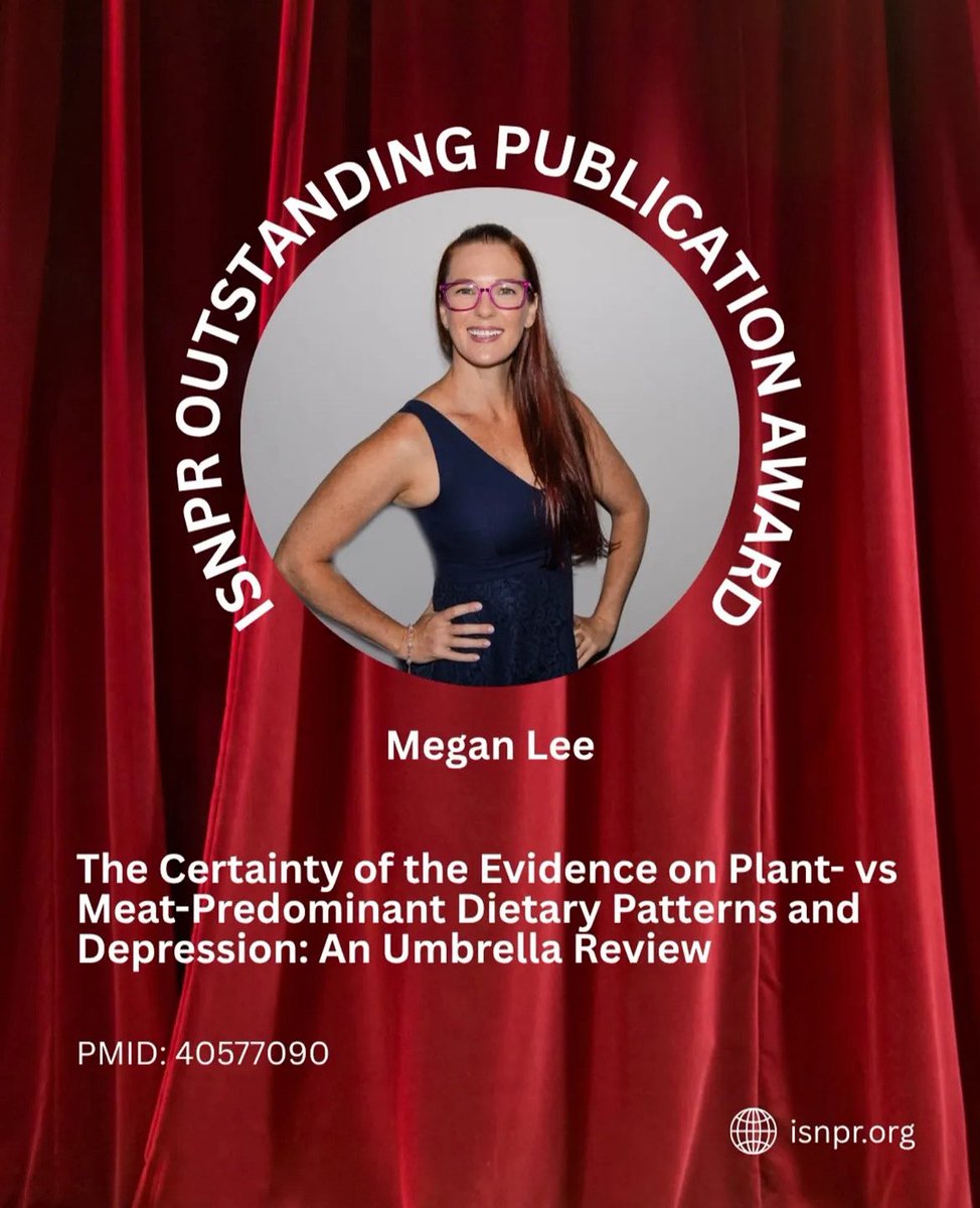 I am honoured to receive the International Society of Nutritional Psychiatry Research (ISNPR) outstanding publication award.

I credit the invaluable work of the research team Ahmed Moustafa, Jessica Bayes l, Maximilian Storz, and my wonderful mentor Talitha Best.