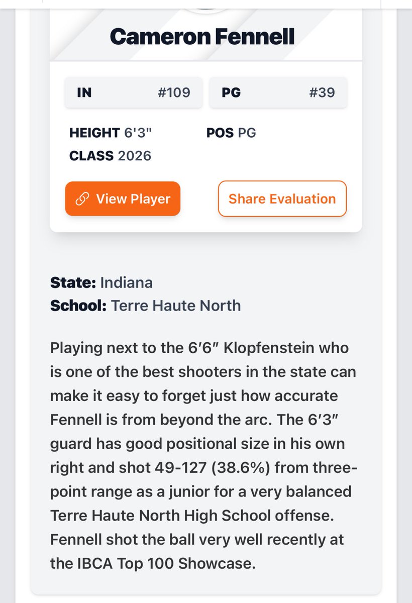 Don’t sleep on him coaches! One of the hardest working kids I have been around. <a href="/camfennell3/">Cameron Fennell</a>