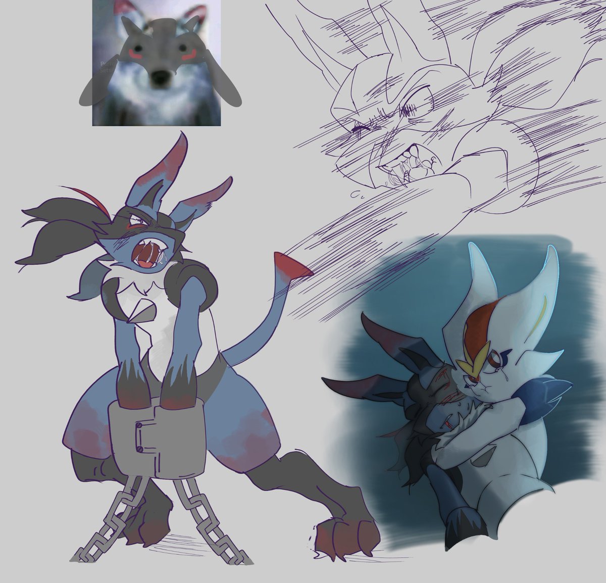 Cano_Gou's tweet photo. Cinderace falling in love for lucario sjsjs
#lucario #Cinderace #ships https://t.co/UvT3n7pkVE