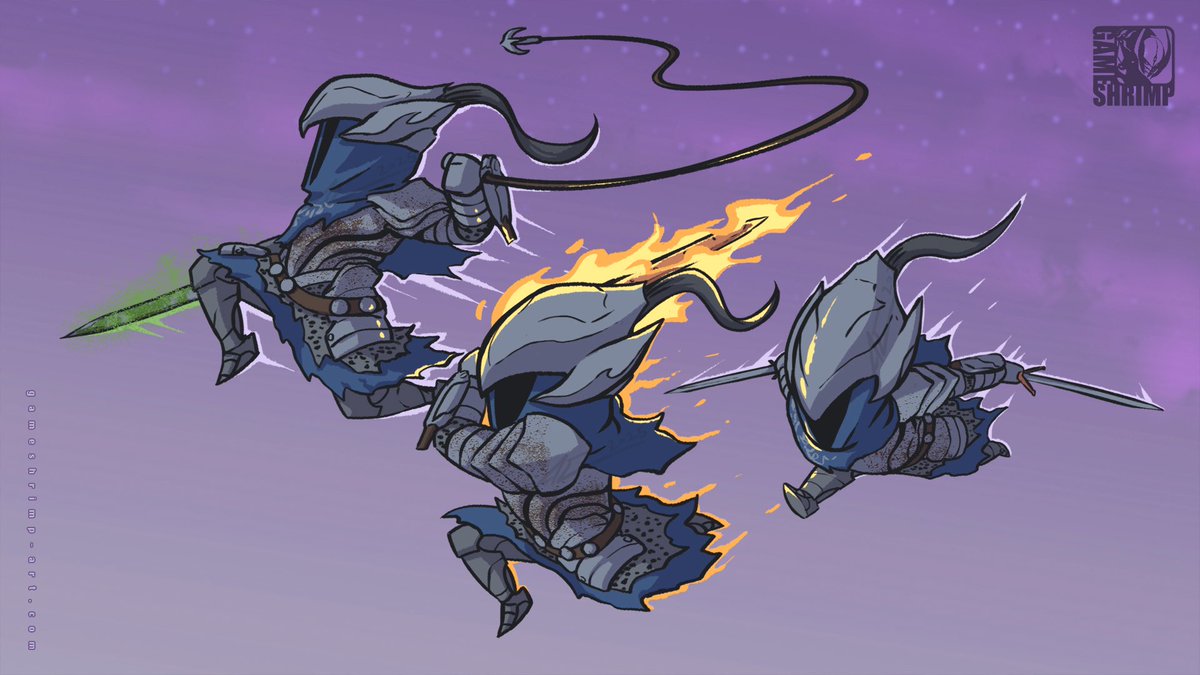 GameShrimp's tweet image. Completed an amusing run with two randoms where we were all Artorias Wylders. Take care, other Wylders, you were both fun and I hope I run into you again someday. 🫡⚔️ #nightreign