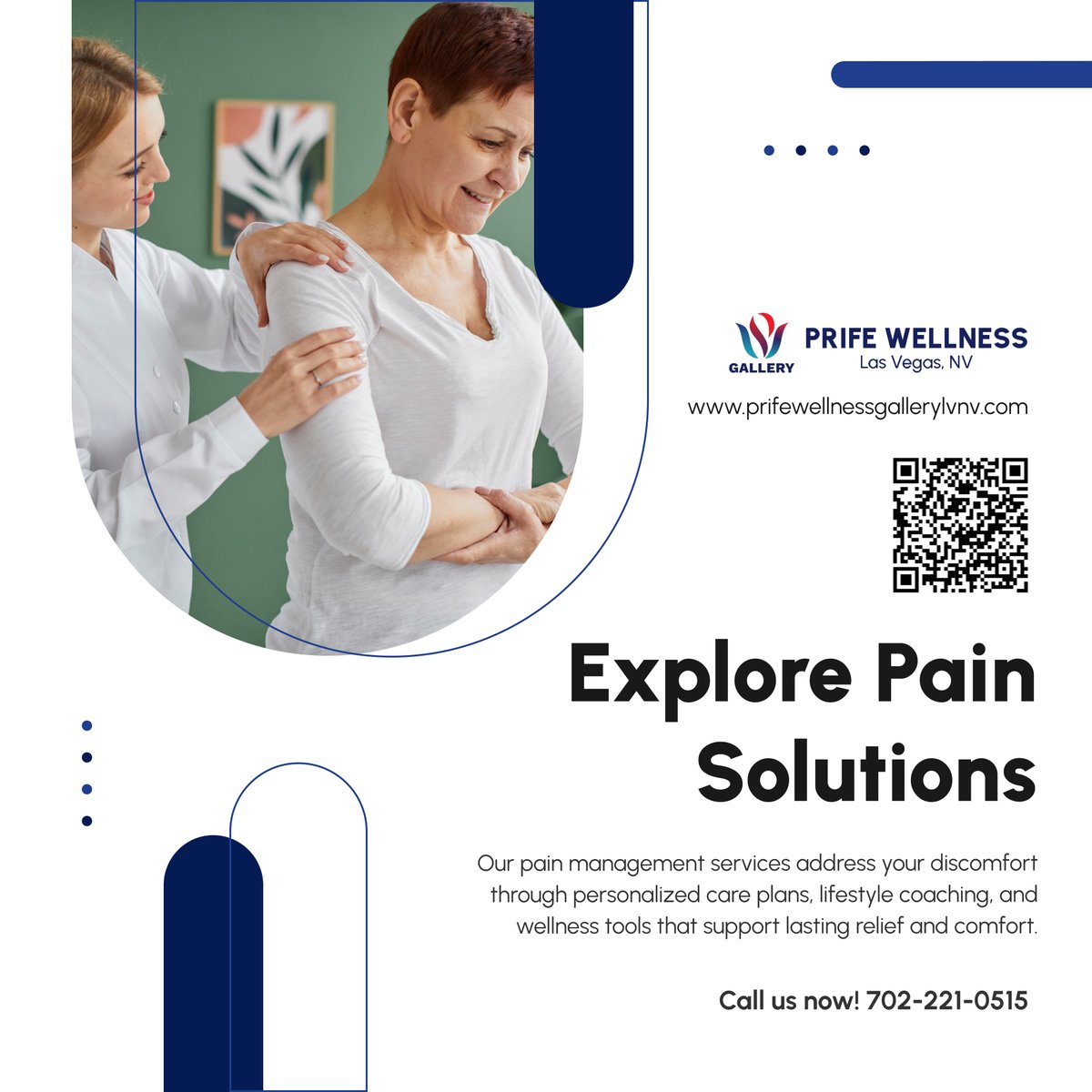 Prifewellnesslv's tweet image. Find relief with our tailored pain solutions. We offer support, coaching, and treatments designed for your unique needs. Contact us for assistance. 

#WellnessCenter #LasVegasNV #PainSolutions