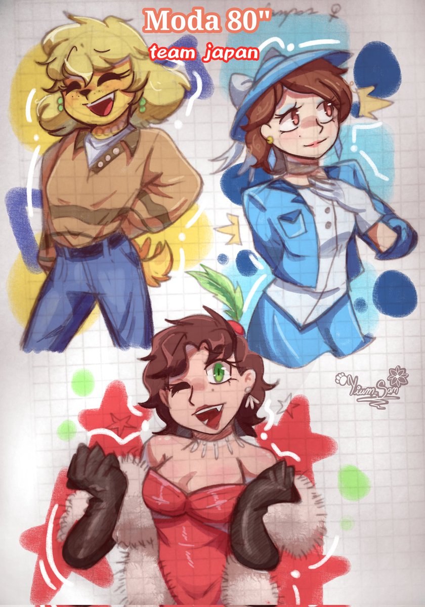 Un poco de moda!! Con team japan
Ewe pero chicas👌⭐
💛💙❤
#CoMPas 💛💙❤💛💙❤💛💙❤💛💙❤💛💙❤💛💙
Uwu moda de los 80" 
Ewe a q le queda muy lindo esas prendas jsjs 👗