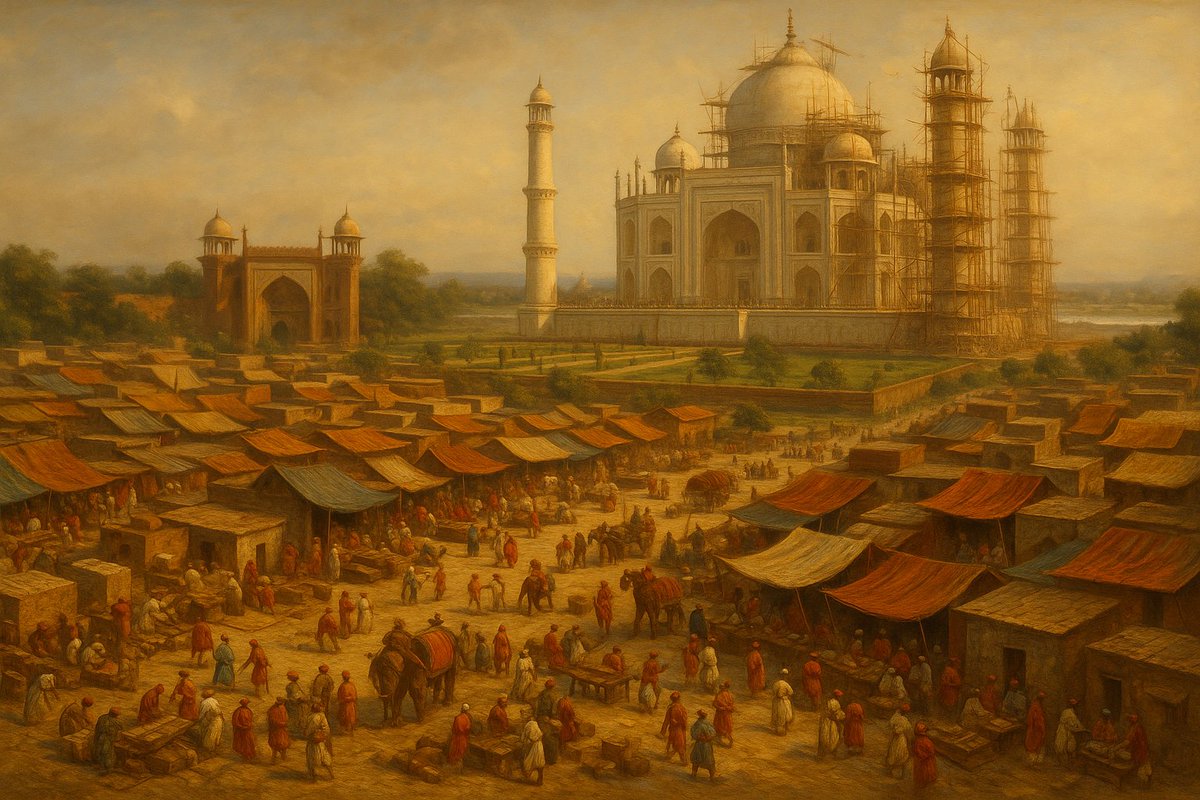 vu2lid's tweet image. While marble dreams climbed skyward, the market below traded in stories no architect could carve.
Classical historical painting, ochre palette, bustling detail. #AIArt #MemoryField