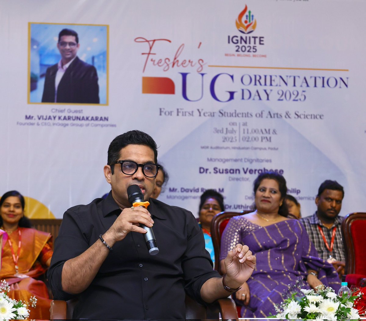 HCAS_chennai's tweet image. 🎉 UG Orientation Day 2025 at HCAS was a grand success!
An inspiring start for our freshers with words of wisdom from Mr. Vijay Karunakaran &amp;amp; Mr. M Sesha Sai.
Gratitude to our management, faculty &amp;amp; students for making it memorable.
Here’s to new beginnings! 🌟📚 #HCAS