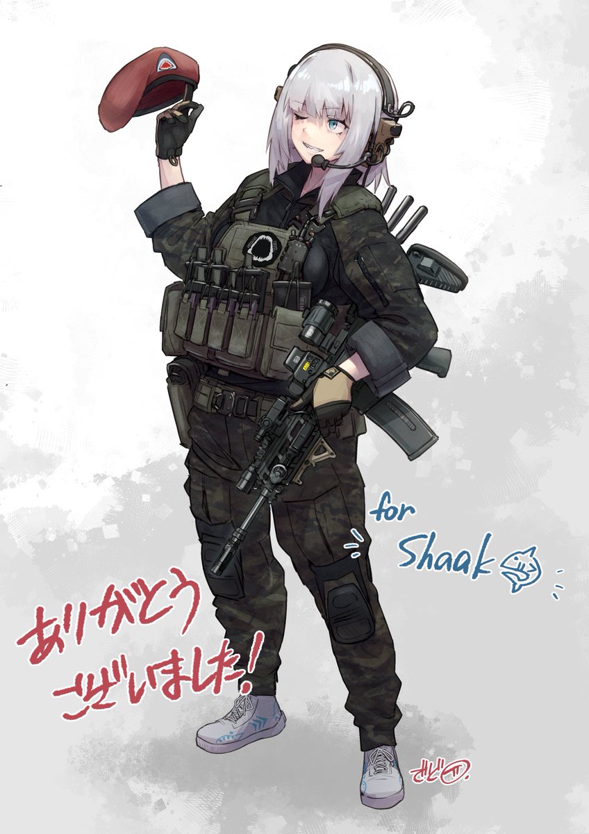 Blyathaj's tweet image. My OC Roesia: Orphaned young only to be adopted by a military experiment: Project Chimera; a program meant to create the perfect soldiers. Mind broken by seeing her dead parents in the people she killed, she went crazy and butchered the project. She now works as a mercenary....