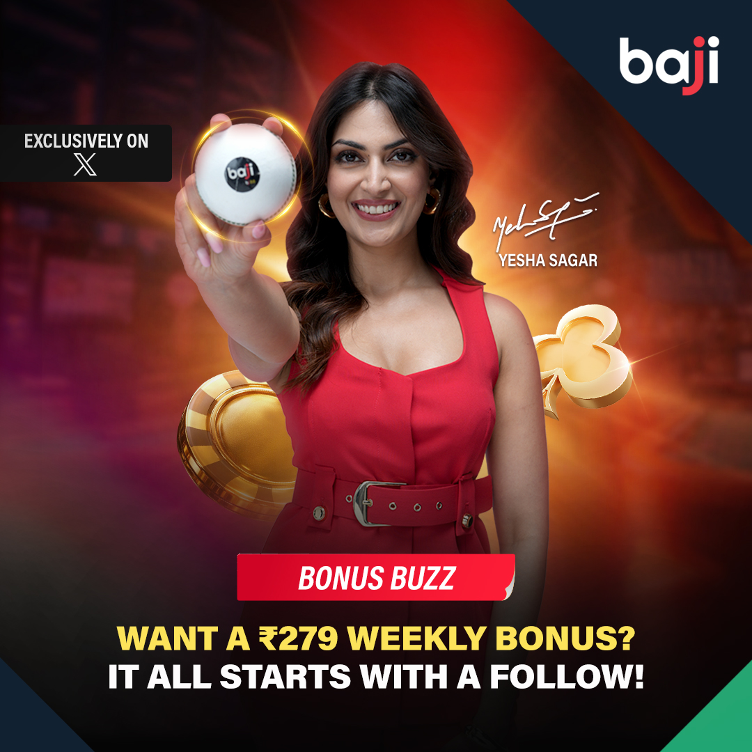 baji_casino's tweet photo. Buzz alert! Surprises are flying your way — it’s Bonus Buzz time!

Follow our official X (Twitter) account, complete a few quick steps, and unlock a ₹279 Free Bonus just for you. Once we hit 500+ new followers, the reward link can drop anytime — and it happens every week! https://t.co/Av9YS2OL3v