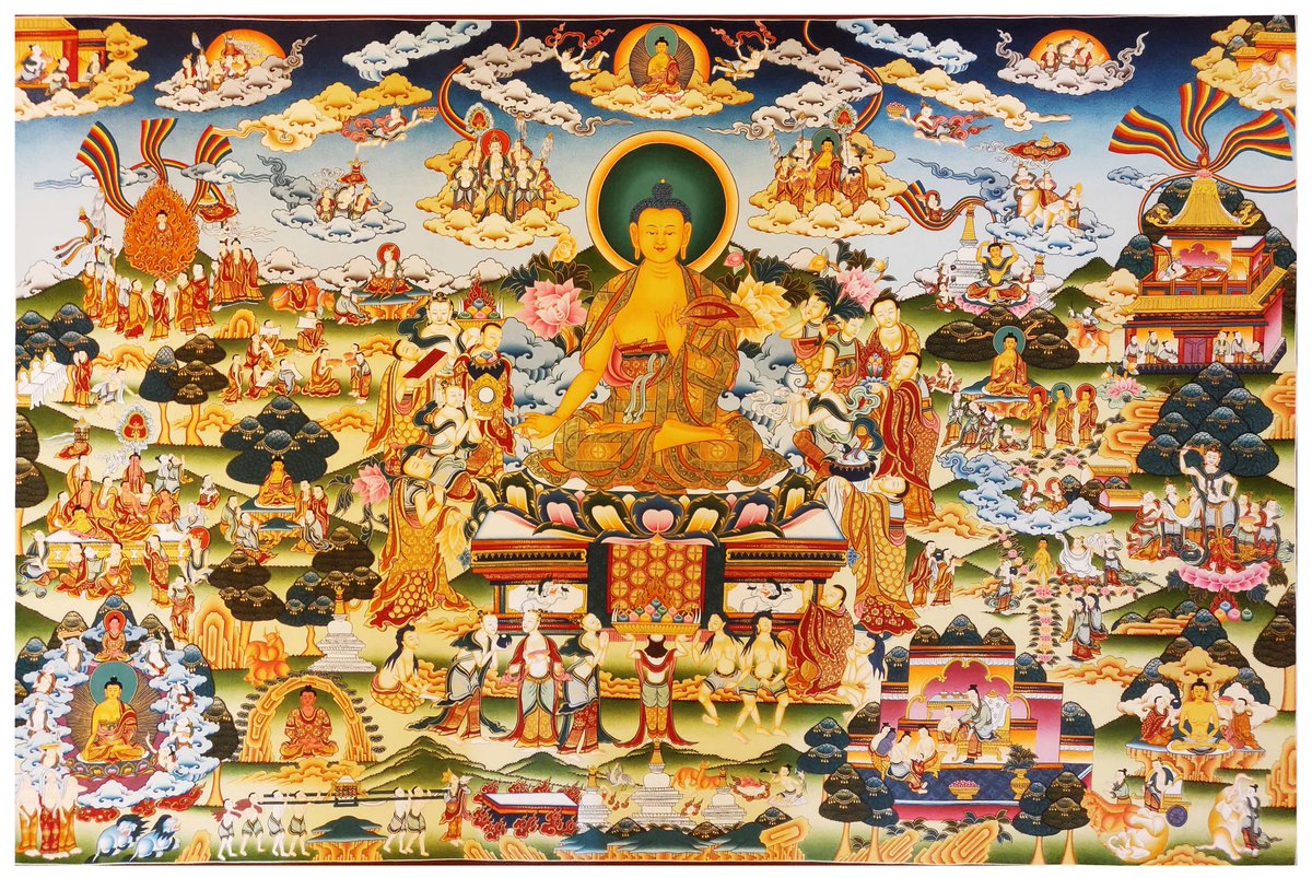 BuddhaQuotes's tweet image. A bodhisattva purifies the Buddha-field by purifying the thoughts of all beings.