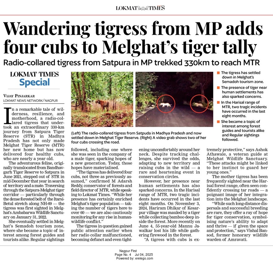 MilindPariwakam's tweet image. Exactly the reason why a serial violator like NHAI should be forced to construct mitigation measures along all the roads and railway lines bisecting the Satpura Melghat Corridors.
@ntca_india @Dr_RajeshGopal @vijayp091