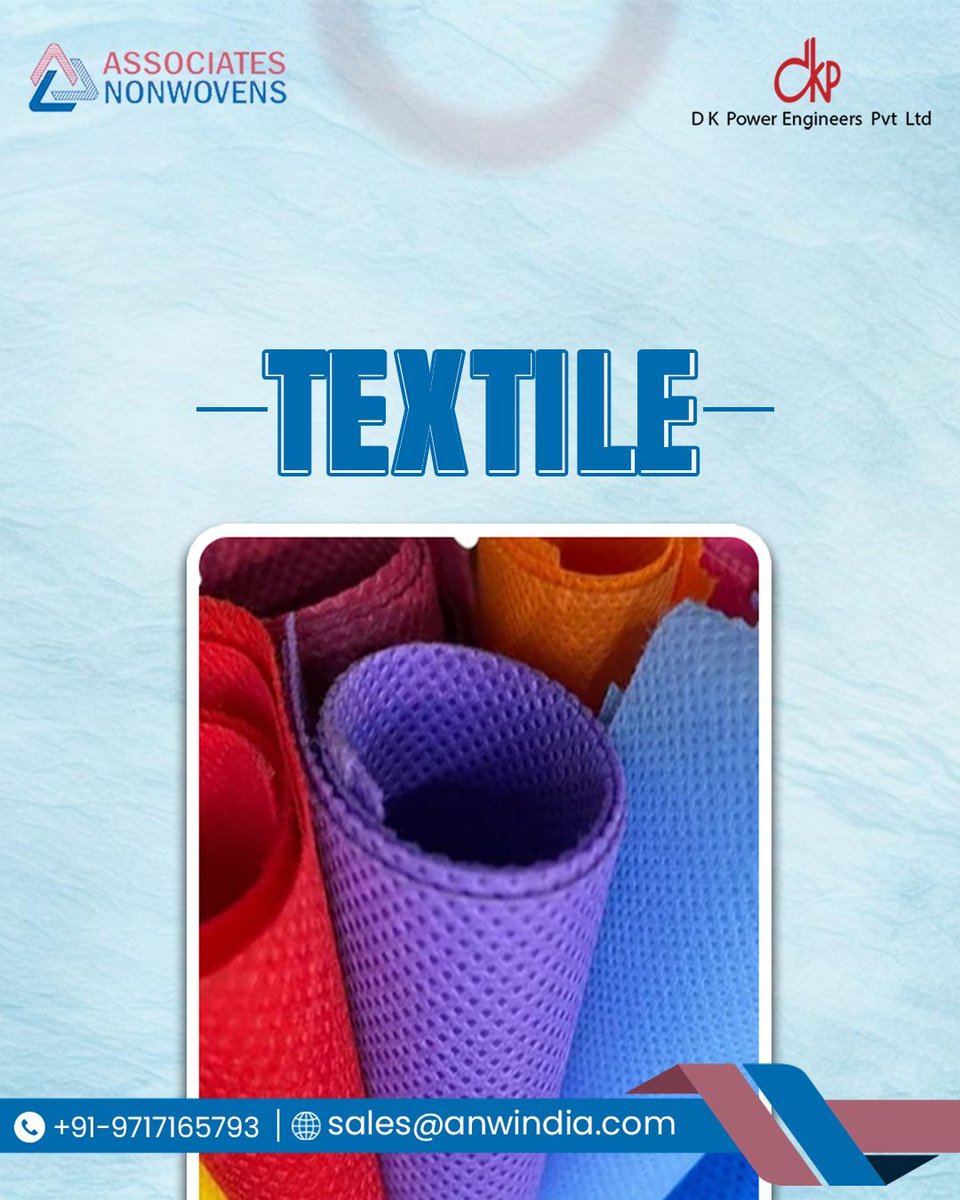 anw_india's tweet photo. 🧵 Beyond threads, beyond limits.
Associated Non- Woven Textile Fabric offers unmatched durability, flexibility, and sustainability — built to perform across industries.
From protection to packaging, we’ve got it covered. 💼🌿 
.
.
For more details
Associates Non-Wovens https://t.co/hS2HEOjfAn