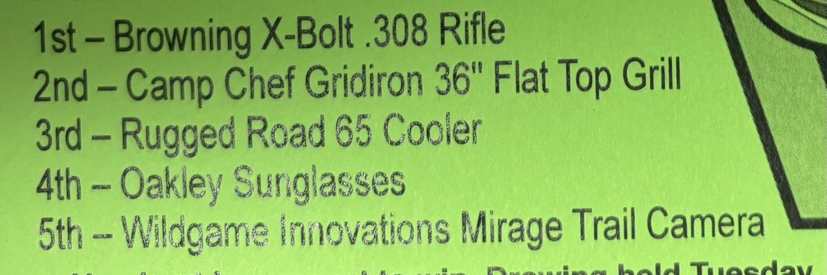 2025 Raffle Ticket Winners:

#1 Bob Storey
#2 Darlene Thompson
#3 Beau Bengtson
#4 Tammie Tviet
#5 Steve Haggan

Winners will be contacted.  

Congrats to our winners and thank you for your support of Muskie baseball!