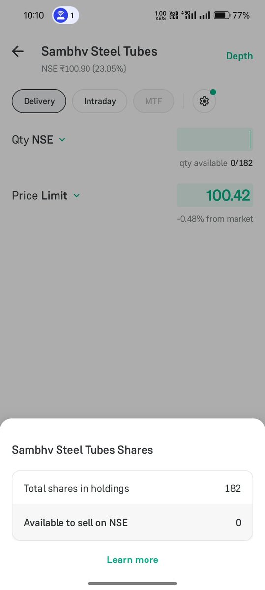 JD_BALAR's tweet photo. @india_ipo @Ashishks_ Why I am not able to sell? @_groww https://t.co/MMTVSFkj7b