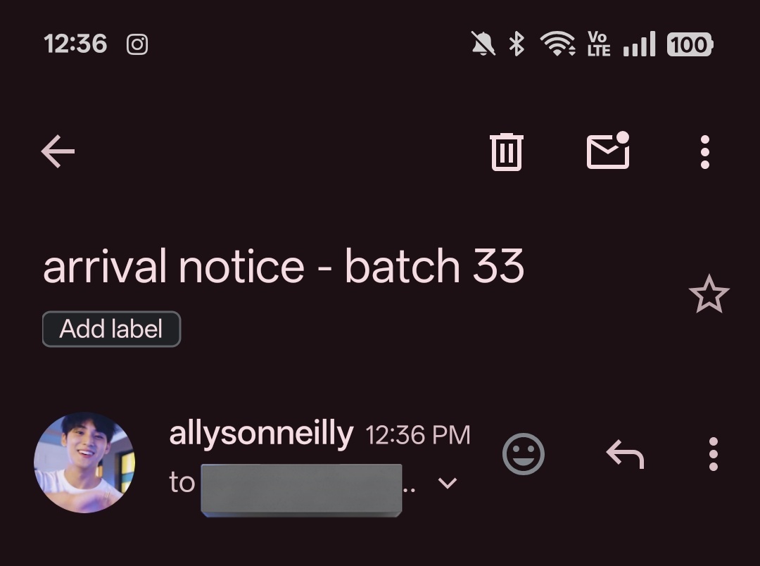 done sending arrival notice for batch 33. let me know if you didnt receive any! tysm! 🤍