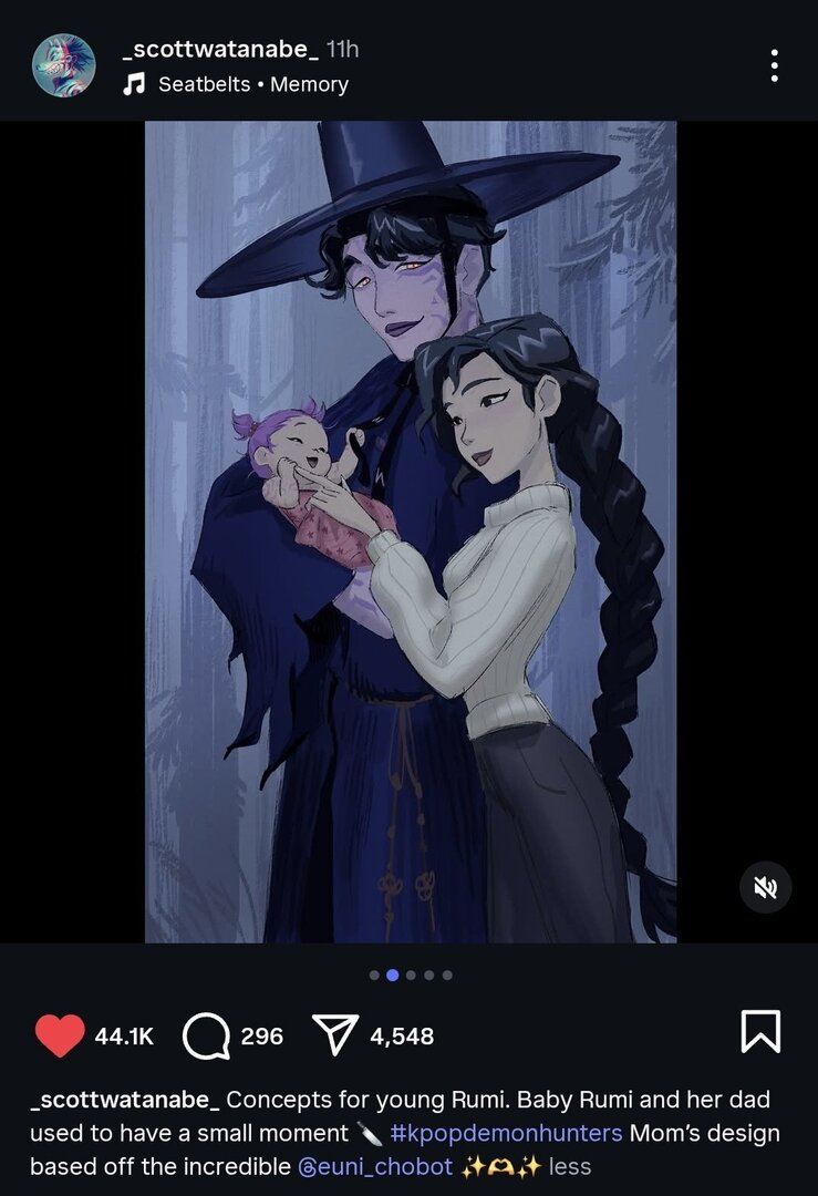 Scott Watanabe Rumi •kdm• K-Pop Demon Hunters ⚠️ 🔥 GUYSS LIATT Rumi waktu bayi sama ayah ...