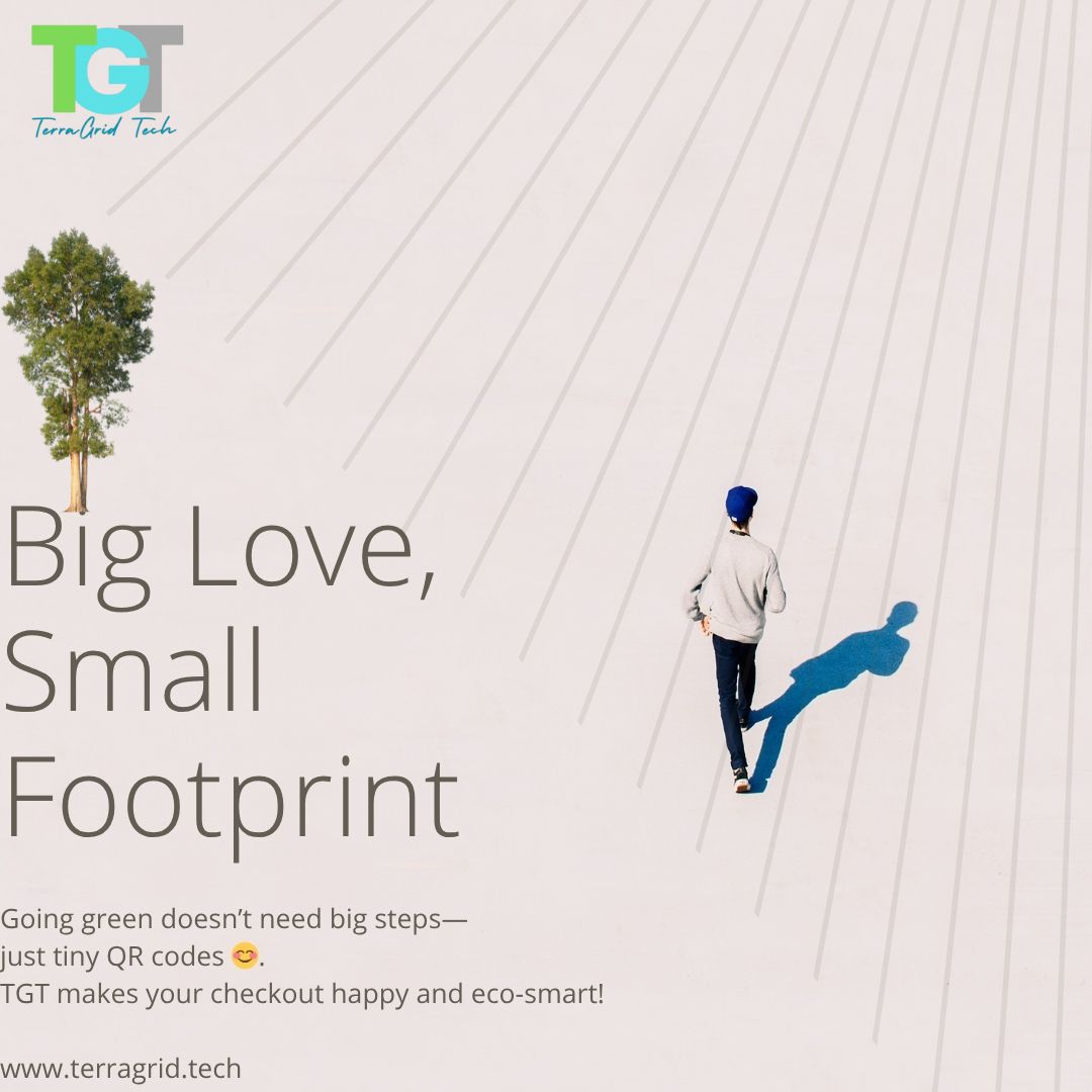 TerraGrid_TECH's tweet image. 🍀 Big Love, Small Footprint

Going green doesn’t need big steps—just tiny QR codes 😊. TGT makes your checkout happy and eco-smart!

#EcoJoy #TGTgreenReceipts #SmileyPOS #DigitalDoneRight