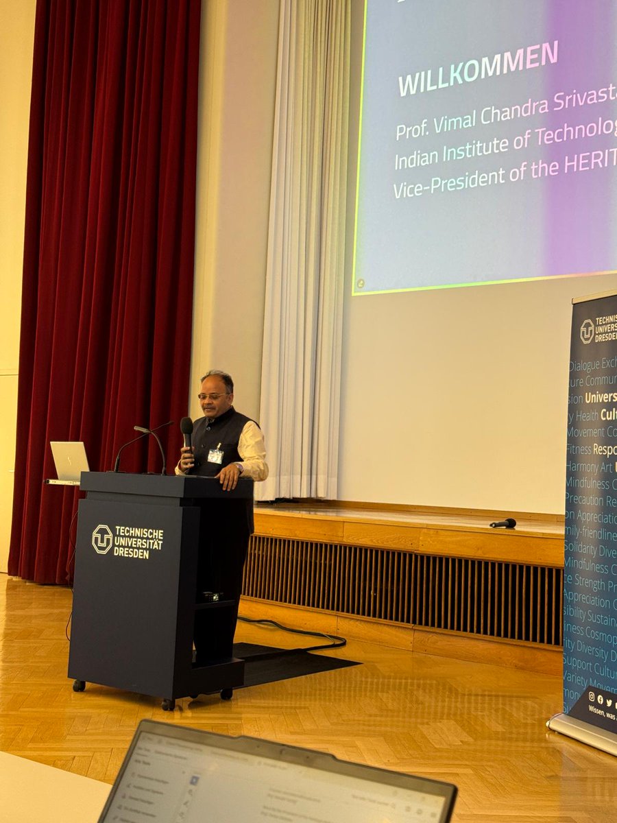 iitroorkee's tweet image. IIT Roorkee participated in the 8th Heritage Network General Assembly at TU Dresden, Germany (May 13–15, 2025). Prof. V.C. Srivastava (@DeanIR_IITR, IITR & VP, Heritage Network) highlighted India's sustainability efforts & global academic ties. #IITRoorkee #HeritageNetwork2025