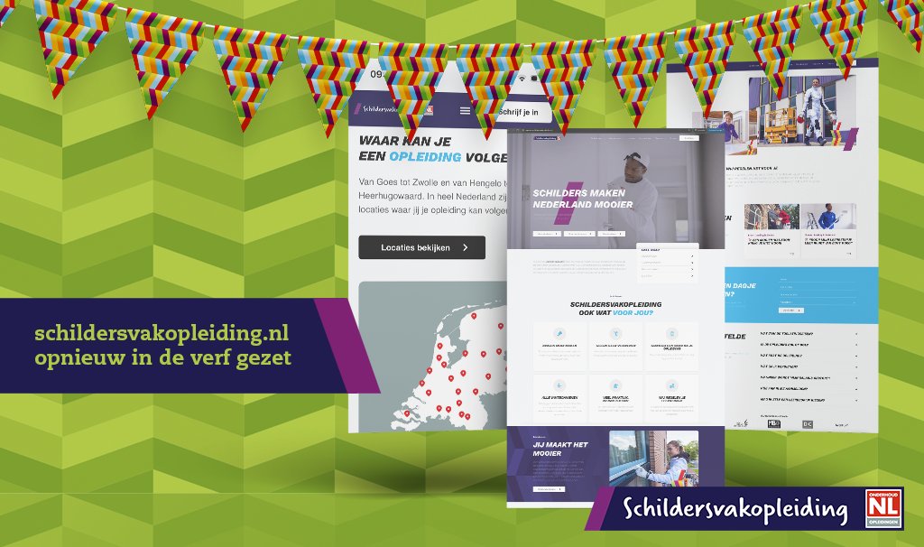 De website van #schildersvakopleiding is opnieuw in de verf gezet 🎨 Met ruimte voor een breder aanbod aan opleidingen, voor verschillende doelgroepen en ook visueel hebben ze de boel flink gerenoveerd ➡️ bit.ly/4nuoH6x 

De toekomst is kleurrijk