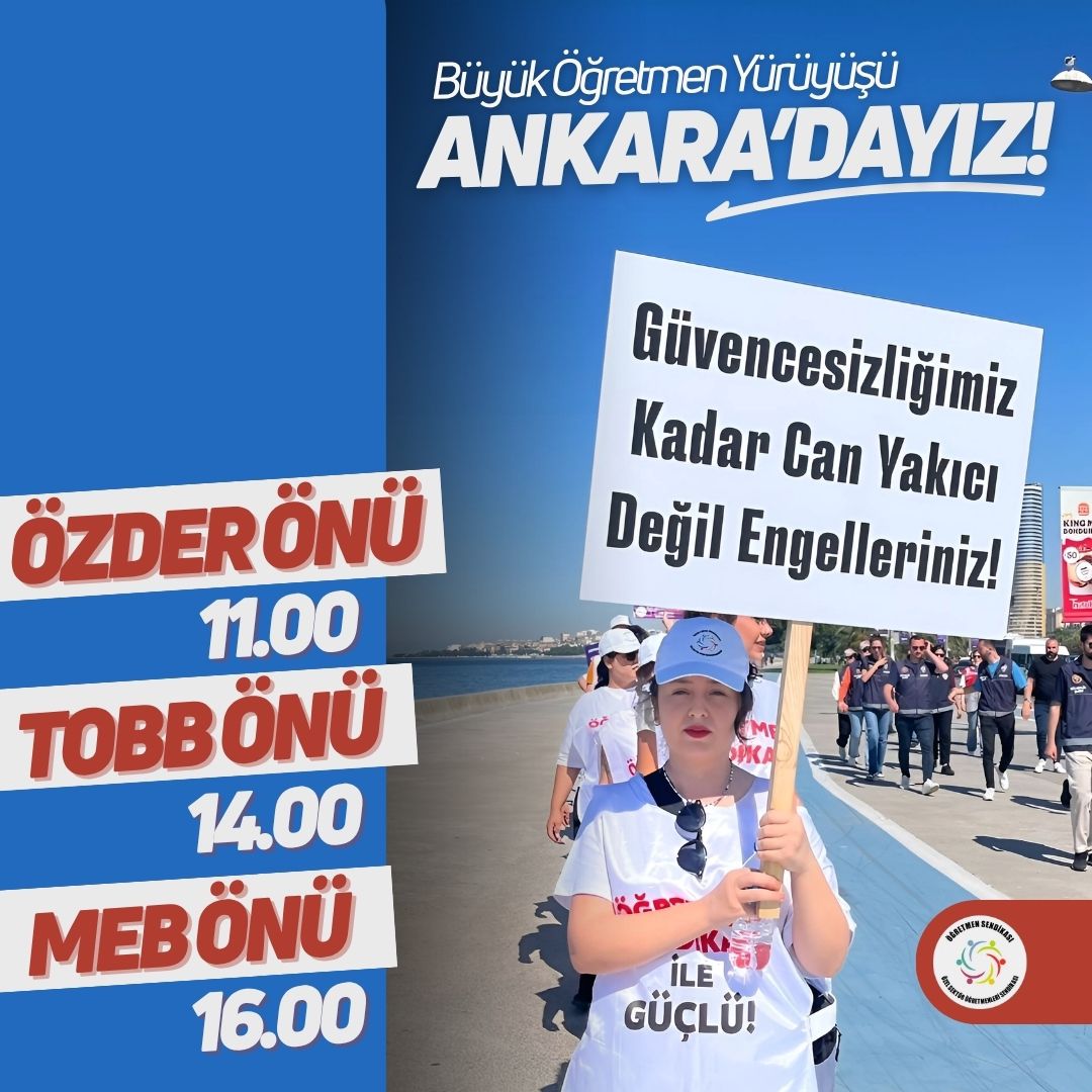 Milli Eğitim Komisyonunun toplanma gün ve saatini eylemlerimiz ile bekliyoruz. ⬇️

11.00 🕘
Taban maaş hakkımızın önündeki en büyük engel olan; Çözüm Akademi Okulları sahibi, Cumhurbaşkanlığı Eğitim ve Öğretim Politikaları Kurulu Üyesi, ATO Yönetim Kurulu Üyesi Ahmet Akça'nın