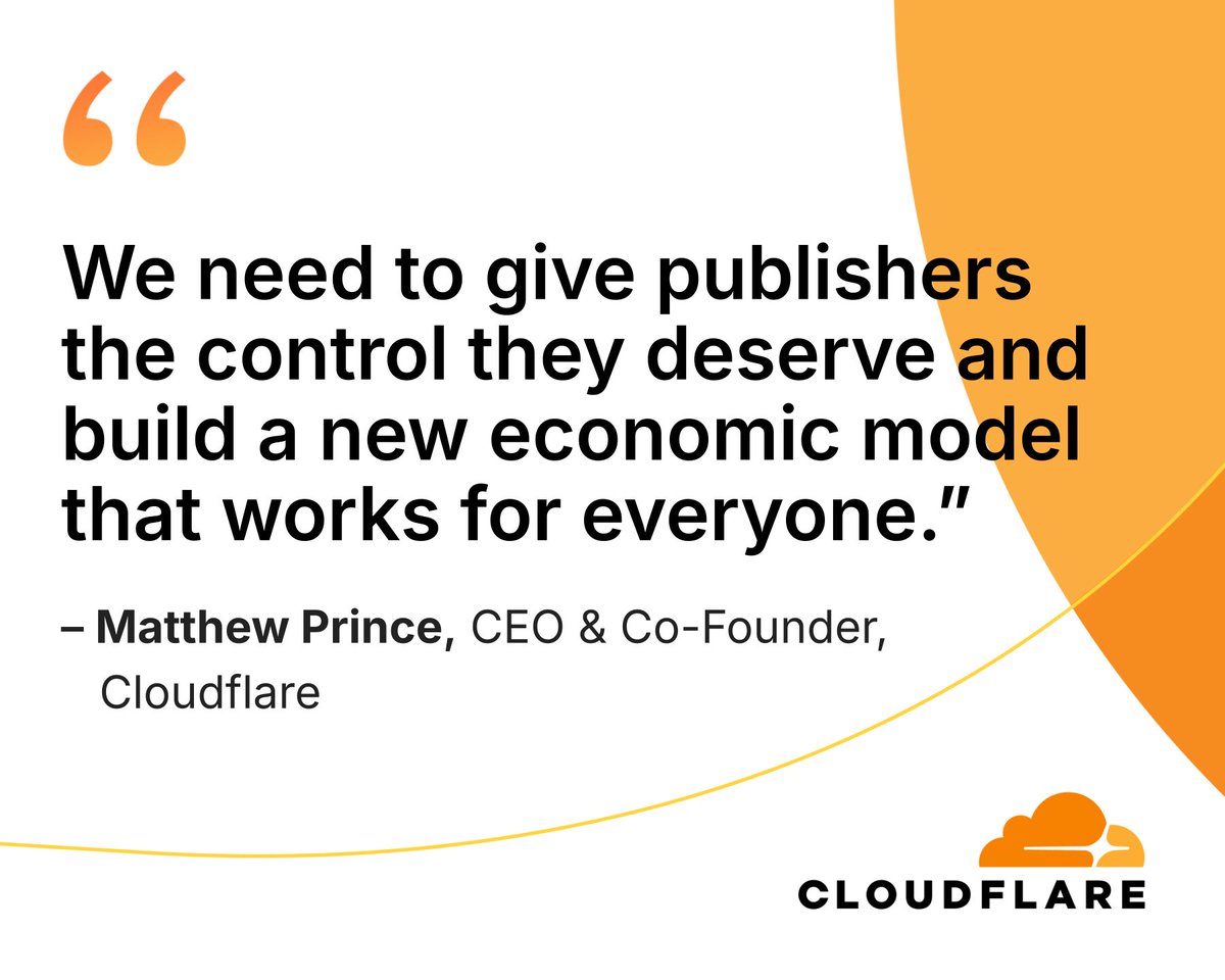 With the recent launch of pay per crawl, we're putting control back into the hands of content creators, by default. It's time for a fair, permission-based Internet.  🙌

Discover how we're changing the game for content independence:  cfl.re/3TPdDU2