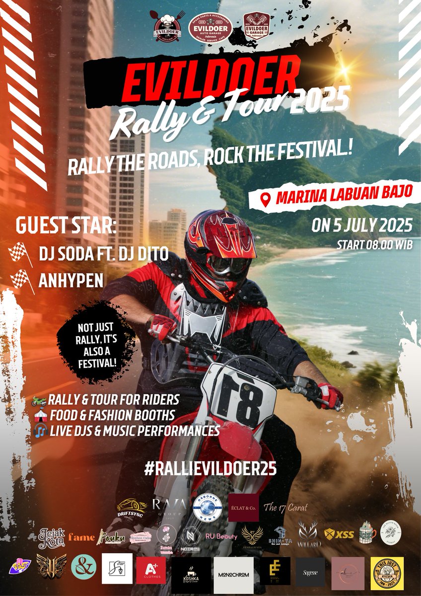 โ ๏ธ (@smockingv) on Twitter photo โ
#RALLIEVILDOER25
๐๐ฉ๐๐๐๐ข๐๐ฅ ๐ฅ๐๐๐๐๐๐ฆ ๐๐ก๐ ๐ง๐ข๐จ๐ฅ 2025: Wheels and Waves The Labuan Bajo Escape
๐Mariana Labuan Bajo : July 5, 2025
โ โ 10 AM Catalogue Launch
โ โ 1 PM Rally & Tour
โ โ 7 PM Fest & Live Music
Feeling the energy! Thisโs where you want to be.
โ โ
#RALLIEVILDOER25
๐๐ฉ๐๐๐๐ข๐๐ฅ ๐ฅ๐๐๐๐๐๐ฆ ๐๐ก๐ ๐ง๐ข๐จ๐ฅ 2025: Wheels and Waves The Labuan Bajo Escape
๐Mariana Labuan Bajo : July 5, 2025
โ โ 10 AM Catalogue Launch
โ โ 1 PM Rally & Tour
โ โ 7 PM Fest & Live Music
Feeling the energy! Thisโs where you want to be.
โ 