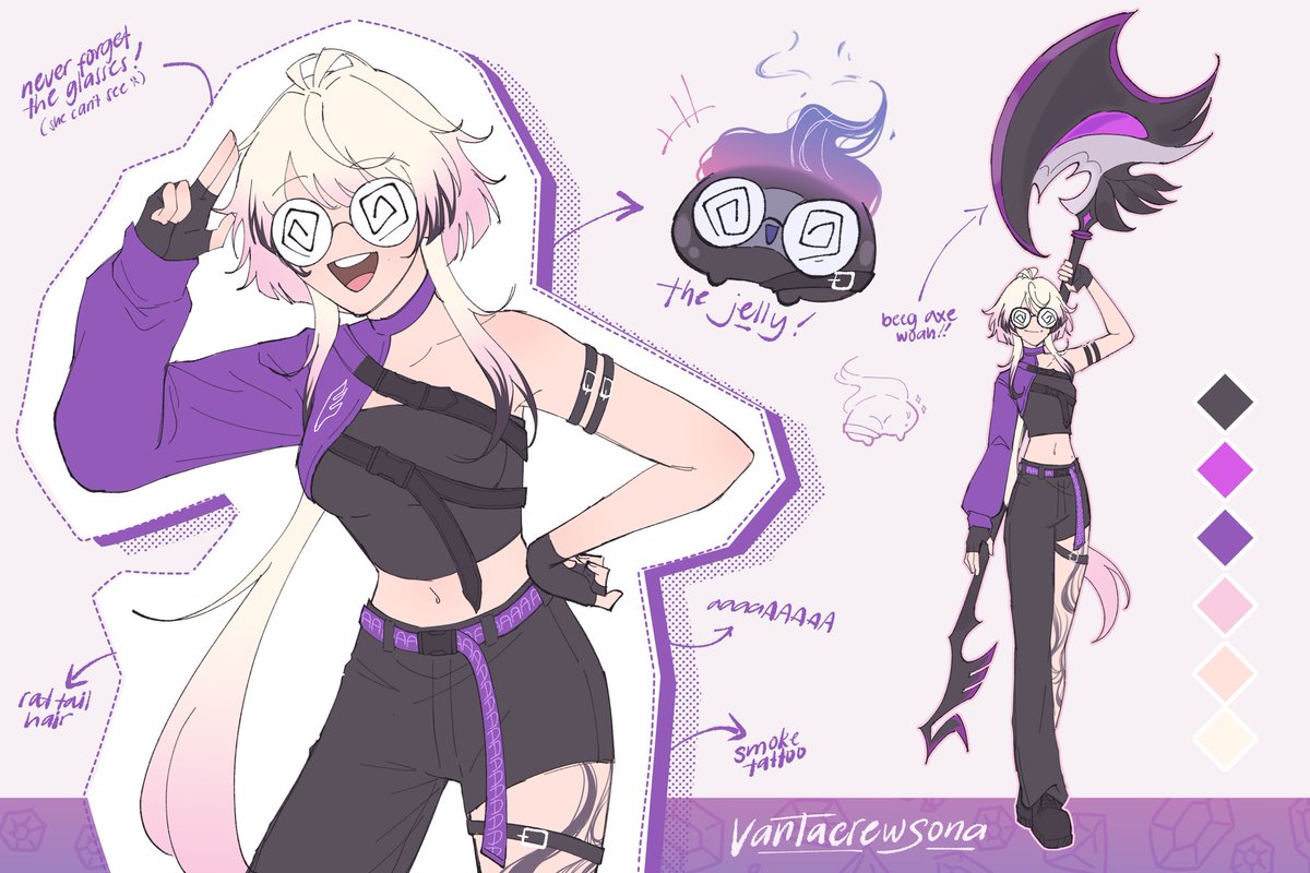L223V's tweet image. yippee she is here‼️💜
#vantacrewsona