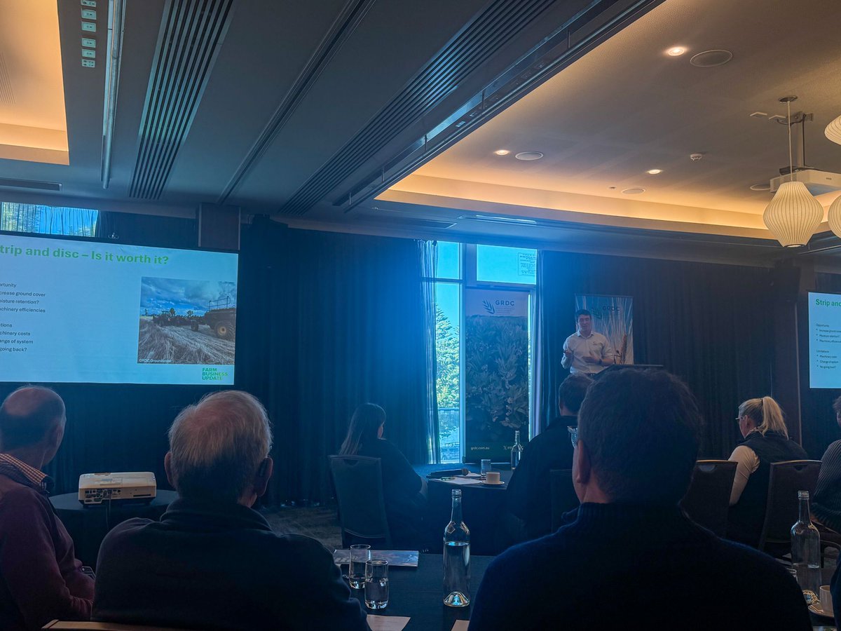 Ag Innovation & Research Eyre Peninsula (@ag_eyre) on Twitter photo ๐ Great to hear Royce & Kelvin at the Port Lincoln @thegrdc Farm Business Update sharing insights into strip & disc systems โ and theyโre on again at Clare tomorrow!
๐ง Resources available ๐ bit.ly/3SplA1y
<a href="/SADroughtHub/">SA Drought Resilience Adoption and Innovation Hub</a> @pinionadvisory @Agcommunicators ๐ Great to hear Royce & Kelvin at the Port Lincoln @thegrdc Farm Business Update sharing insights into strip & disc systems โ and theyโre on again at Clare tomorrow!
๐ง Resources available ๐ bit.ly/3SplA1y
<a href="/SADroughtHub/">SA Drought Resilience Adoption and Innovation Hub</a> @pinionadvisory @Agcommunicators